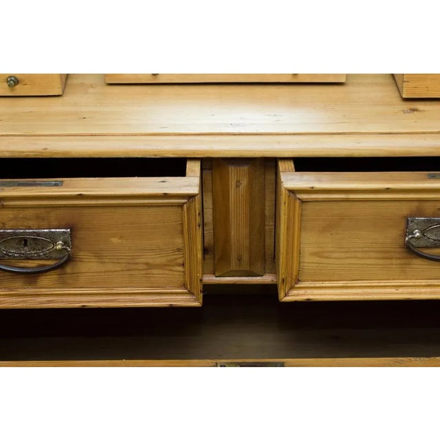 Baltic Art Nouveau Style Pine Chest of Drawers with Mirror For Sale - Image 6 of 18