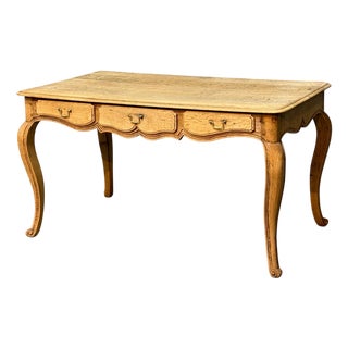 French Versatile Dining Table in Bleached Oak, 1890 For Sale