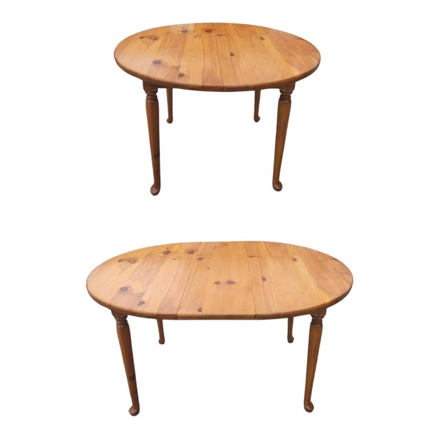 Mid Century American Pine Extension Breakfast Table For Sale