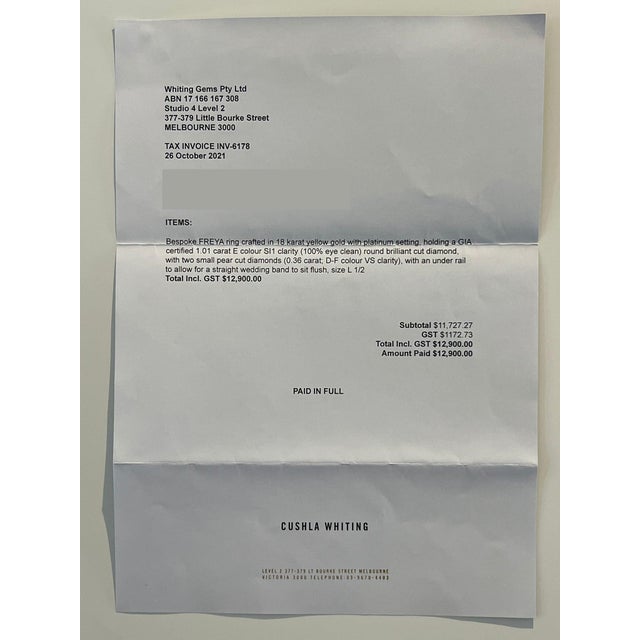 Gia 18ct Yellow Gold & Platinum Diamond Engagement Ring 1.37ct 3.7g, Size 6 For Sale - Image 10 of 10