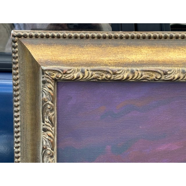 Mid 20th C. American Original Oil on Canvas - Large Mountain Valley Landscape For Sale - Image 6 of 11