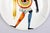 Ceramic Hand-Painted Glazed Earthenware Plate with Eye-Shield Hoplite by Roger Capron for Vallauris, 1955-1960 For Sale - Image 7 of 13