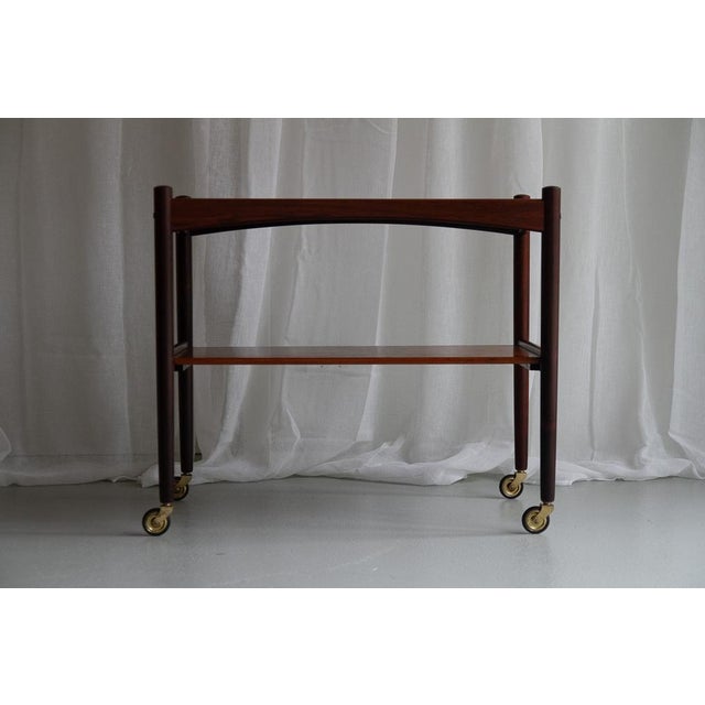 Danish Modern Rosewood Serving Trolley, 1960s For Sale - Image 11 of 18