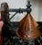 Arts & Crafts 1930s Arts and Crafts Hammered Copper Wall Sconce, Black Metal Arm, Corded Cone Shade For Sale - Image 3 of 6