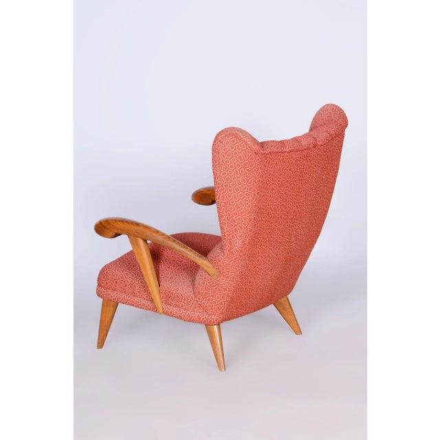 Art Deco Wingchair in Beech by Jan Vaněk, 1930s For Sale - Image 9 of 12