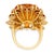 Vintage 41.00 Carat Citrine Diamond 16k Yellow Gold Cocktail Ring, Size 8 For Sale In Los Angeles - Image 6 of 7
