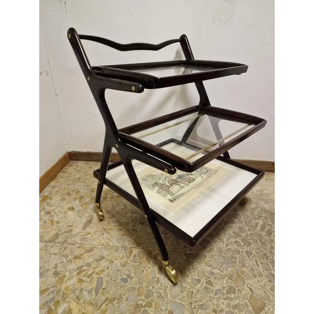 Wooden Trolley by Ico & Luisa Parisi, 1960s, in None conditions. Designed 1960 to 1969