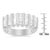 Metal .925 Sterling Silver 1.0 Cttw Baguette Cut Diamond Vertical Channel Fluted Multi-Row Unisex Fashion Wedding Ring (H-I Color, I1-I2 Clarity) Size 7.25 For Sale - Image 7 of 7