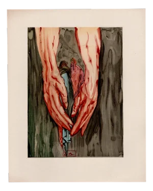 Salvador Dali, In the Hands of Antaeus, 1964, Original Woodcut