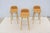 Mid-Century Modern Danish Iskos-Berlin for Muuto Brown Leather Fiber Bar Stools Oak Base - Set of 3 For Sale - Image 3 of 18