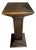 Vintage Dark-Stained Pencil-Reed Rattan Pedestal / Plant Stand / Drink Table For Sale