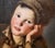 Textile Portrait of a Child Coal Worker -19th Century Victorian Oil Painting For Sale - Image 7 of 9