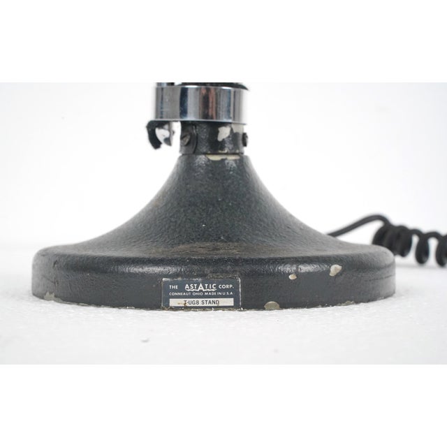Metal Vintage Astatic D-104 "Silver Eagle" Desk Microphone For Sale - Image 7 of 8