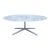 Mid-Century Florence Knoll Oval Dining Table Desk 78" Arabescato Marble, 2008 For Sale