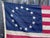 American Real Vintage Betsy Ross American Revolutionary Flag 13 Stars Cotton 1976 With Beautiful Naturally Faded Patina and Wear. For Sale - Image 3 of 8