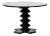 NOIR Zig-Zag Base Dining Table, 48", Hand Rubbed Black For Sale