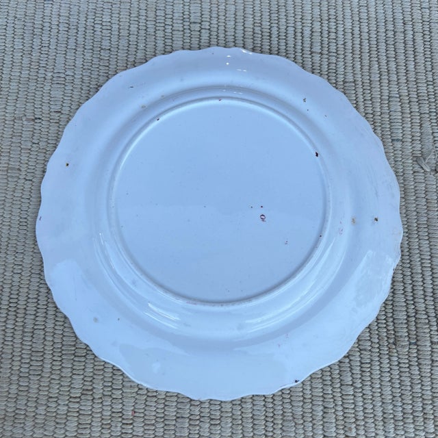 Ceramic A Antique Staffordshire Red Transfer Decorated “Temple” Plate, Circa 1830's For Sale - Image 7 of 10