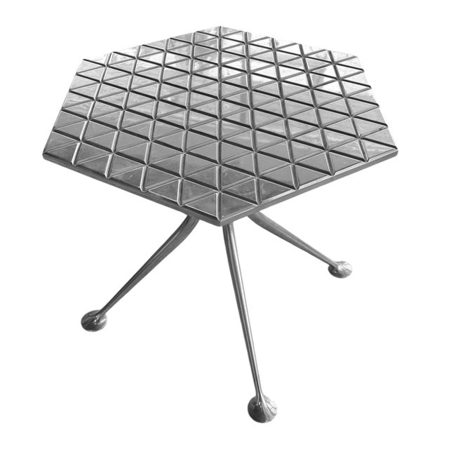 Alexander Girard Alexander Girard for Braniff Airlines Hexagon Side Table For Sale - Image 4 of 8