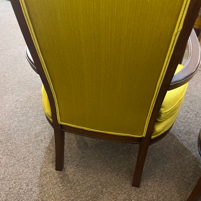 1960s Gilliam Distinctive Furniture High-Back Lounge Armchairs in Gold For Sale - Image 10 of 11