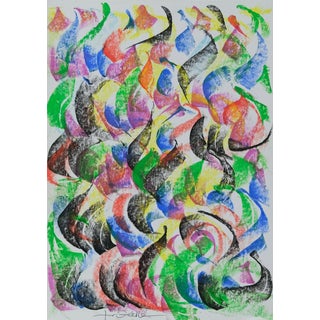 Françoise Galle, Fire Ink, 1940, Pastel on Paper For Sale