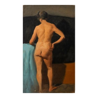 Brenden Berger Nude Woman Oil on Canvas, 1953 For Sale