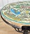 Antique Arts & Crafts Floral Birds of Paradise Glazed Round Garden Table For Sale - Image 6 of 10