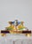 A beautifully and skillfully hand-crafted and painted majolica desk stand, finished in Italian Renaissance taste, in...