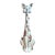 Vintage Italian Floral Hand-Painted Ceramic Cat For Sale