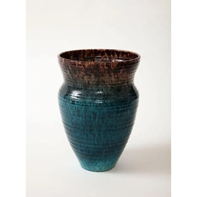 Turquoise Vase by Accolay Pottery For Sale - Image 8 of 8