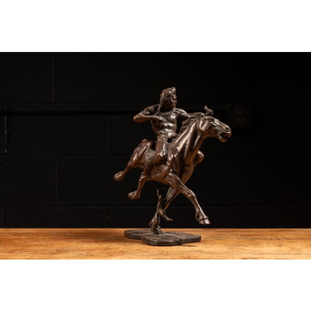Vintage 1975 figural sculpture designed by Montana artist John Barney Weaver (1920–2012) for The Franklin Mint, depicting...