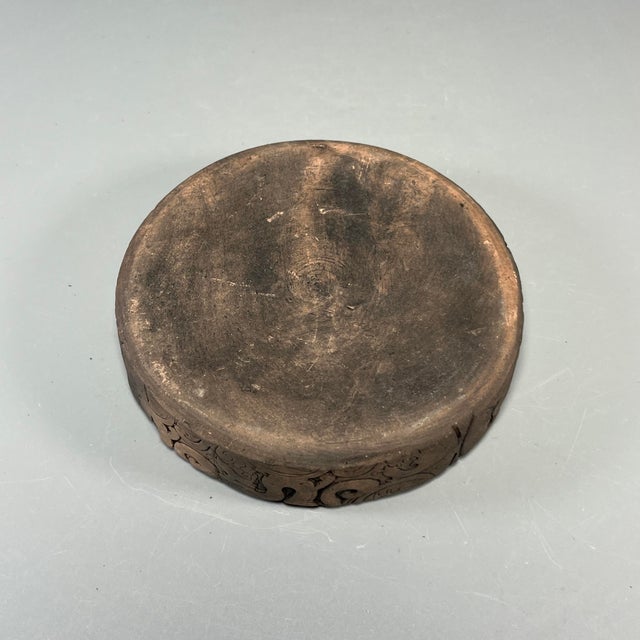 Antique Chinese Circular Ceramic Desk Ornament, Can Be Used as Paperweight For Sale - Image 4 of 4