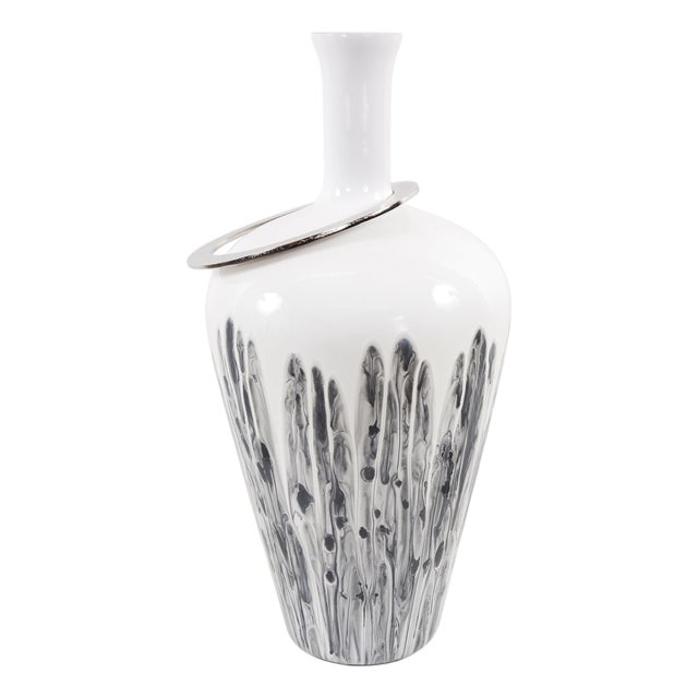 Albrecht Thin Necked Glass Vase- Large For Sale