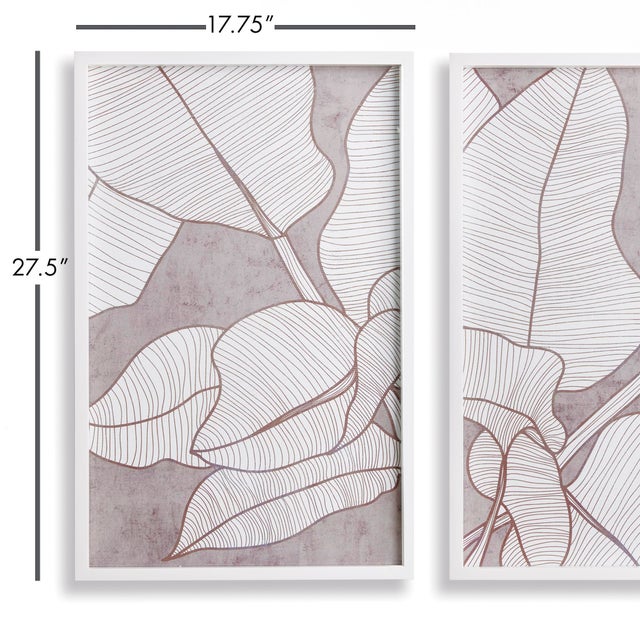 A loose rendition of swaying palms in a soothing and unexpected taupe palette. A sophisticated and updated coastal look....