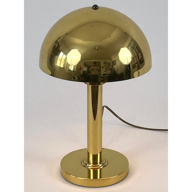 Metal Mid-Century Modern Brass Table Lamp from WSB, Germany, 1970s For Sale - Image 7 of 18