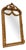 Golden Baroque Mirror with Floral Garland from Green Square For Sale