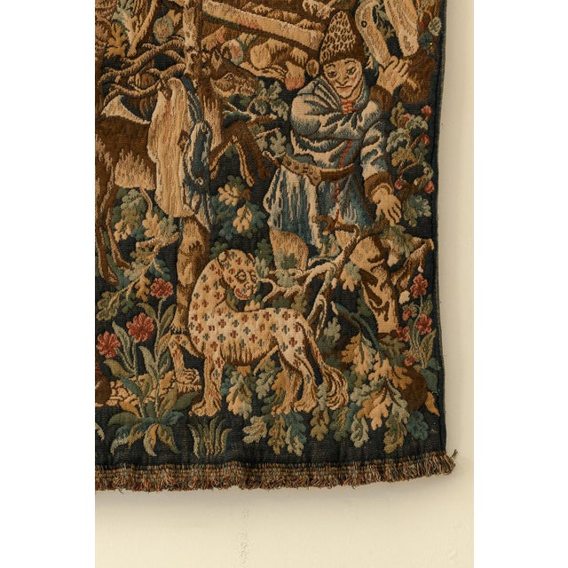 Vintage Wall Tapestry, France For Sale - Image 12 of 14