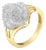 10K Yellow Gold Diamond Cocktail Ring (1/2 Cttw, J-K Color, I2-I3 Clarity) - Size 8 EVS1010 For Sale