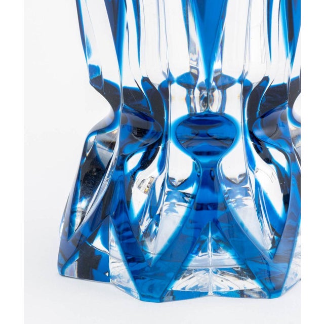 St. Louis Blue Cut Crystal Vase For Sale In New York - Image 6 of 8