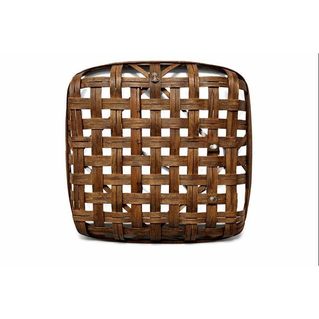 Contemporary Large Square Tobacco Basket Wall Decor by Ballard Designs, 37" For Sale - Image 3 of 6