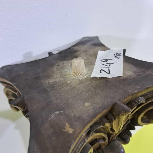 Brown Decorated Wooden Columns, Set of 2 For Sale - Image 8 of 10