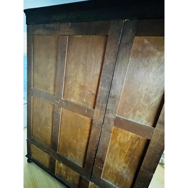 Antique English Oak Wardrobe For Sale - Image 10 of 10