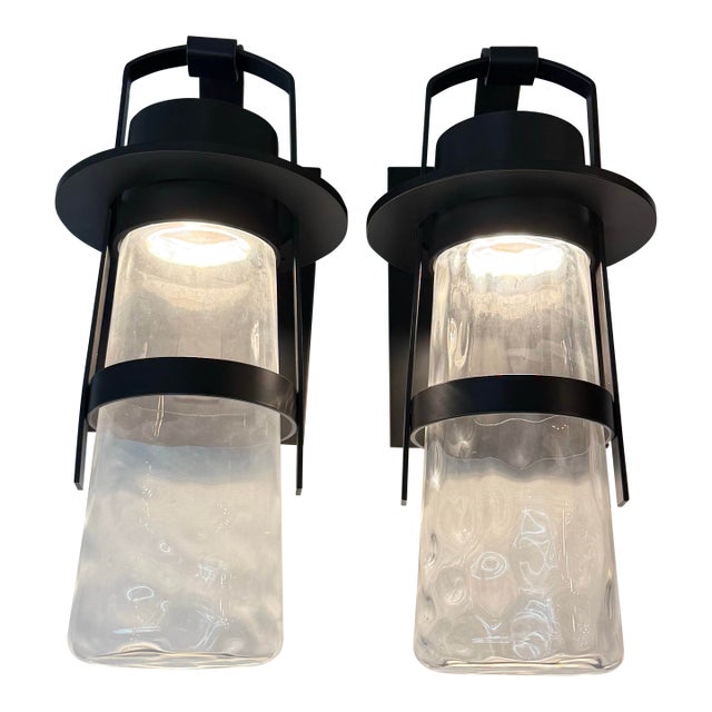 Modern Forms Balthus Large Outdoor Sconces, Pair For Sale