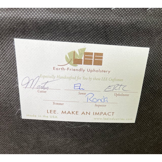 Blue Custom Lee Industries Dining Chairs in Mohair - Set of 8 For Sale - Image 8 of 12