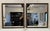 Rococo Revival Ebonized Black & Gold Square Wood Mirrors, a Pair For Sale - Image 4 of 9