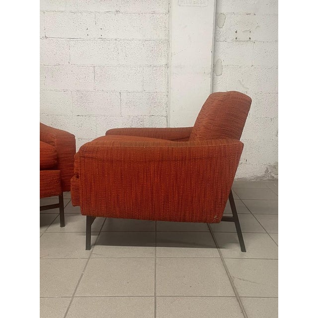 Set of Iron and Fabric Armchairs, 1960s For Sale - Image 16 of 18