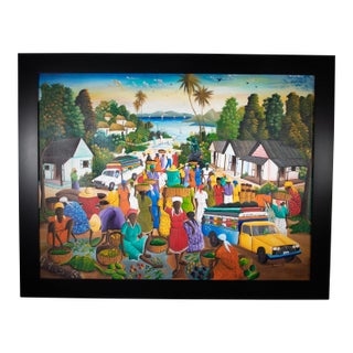 Guverna R - Haitian - Acrylic on Canvas For Sale