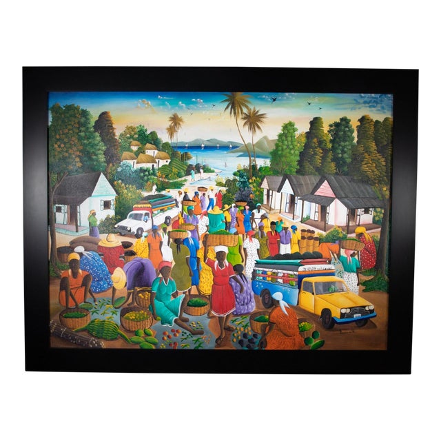 Guverna R - Haitian - Acrylic on Canvas For Sale