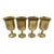 Vintage Mid Century Modern Solid Brass Goblets – Set of 4 For Sale