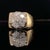 Diamond Ring Unisex 14 Karat Yellow and White Gold 1.10 TCW Certified For Sale - Image 10 of 11