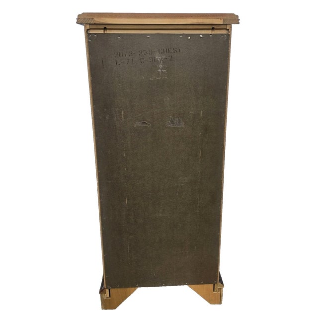 1971 Bassett Chippendale Walnut Lingerie Chest – Tall 6‑Drawer Vintage Chest For Sale - Image 18 of 18